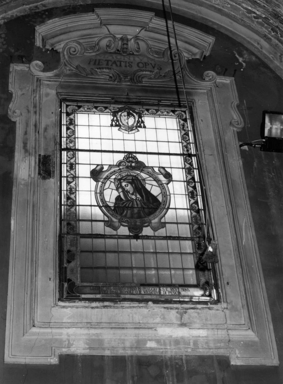 Madonna Addolorata (vetrata) - produzione toscana (metà sec. XX)