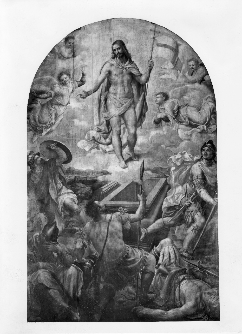 resurrezione di Cristo (dipinto) di Morandini Francesco detto Poppi (attribuito) (sec. XVI)