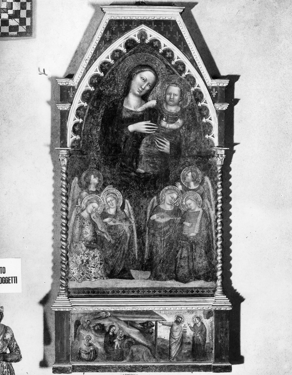 Madonna con Bambino e angeli (dipinto) di Andrea di Cione detto Andrea Orcagna (maniera), Nardo di Cione (maniera) (seconda metà sec. XIV)