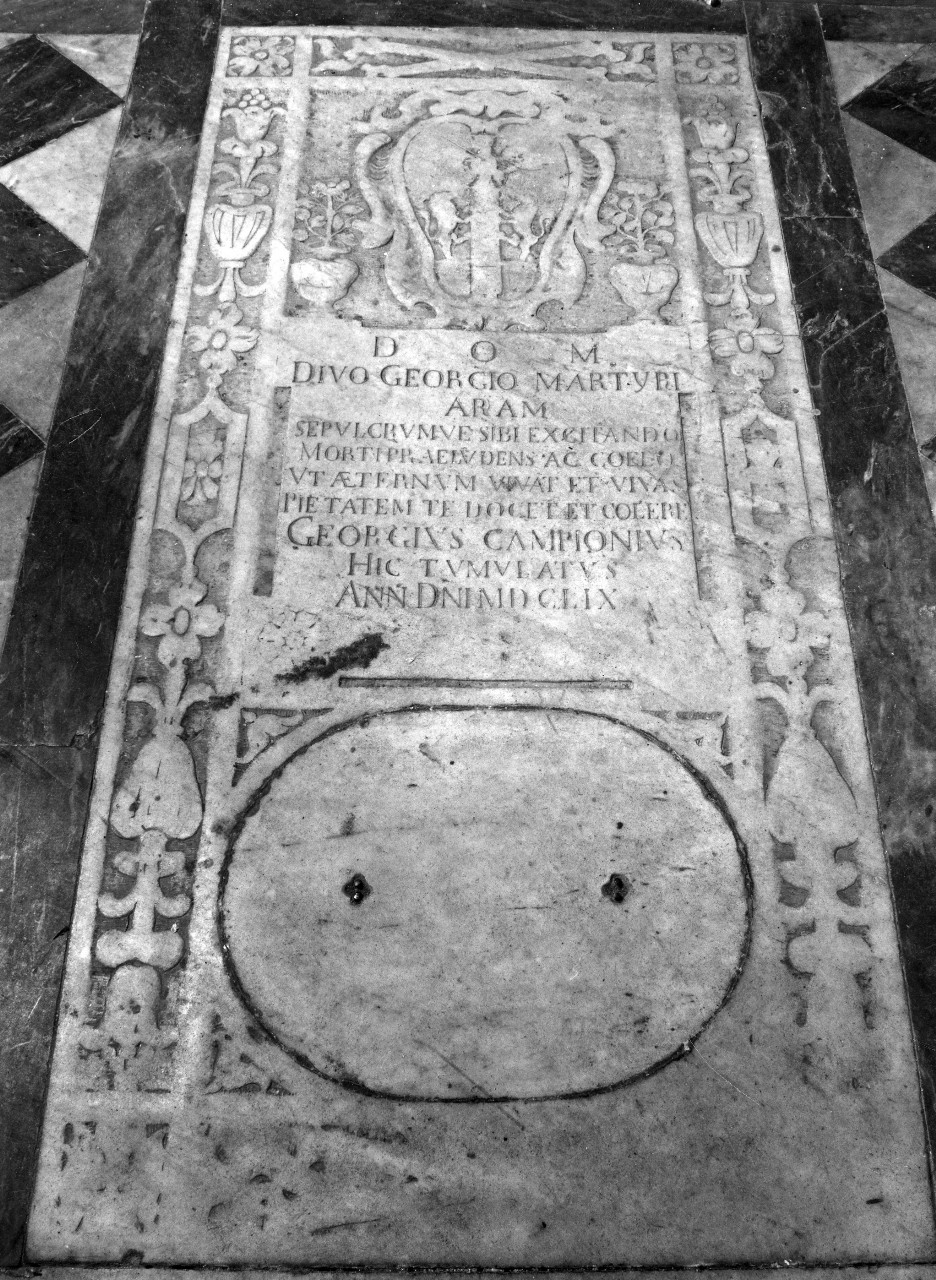 lastra tombale - bottega toscana (sec. XVII)