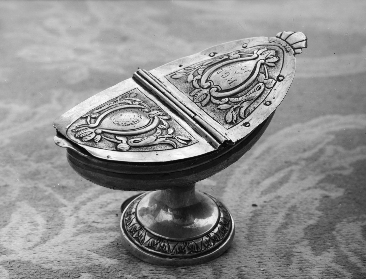 navicella portaincenso - bottega toscana (sec. XIX)