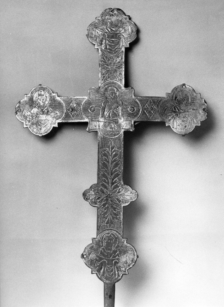 croce processionale - bottega toscana (sec. XIV)