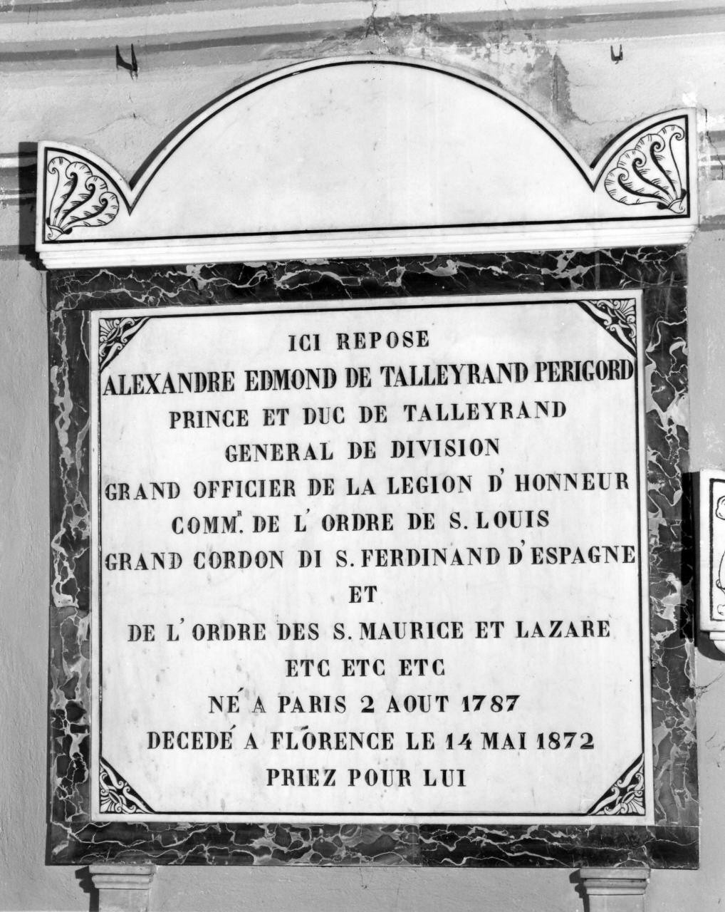 monumento funebre - manifattura fiorentina (sec. XIX)
