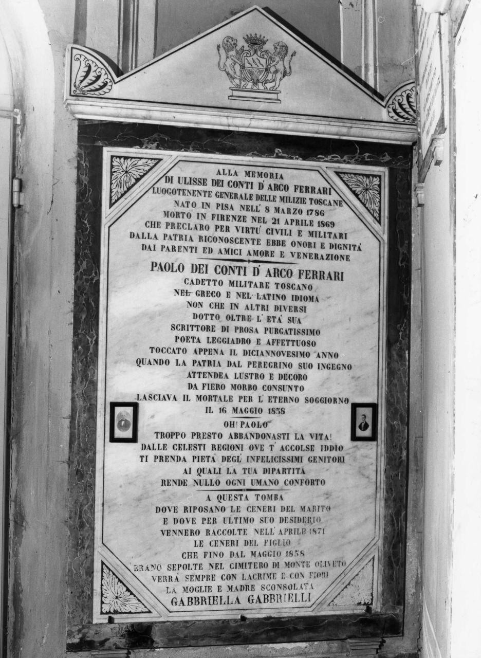 monumento funebre - manifattura fiorentina (sec. XIX)