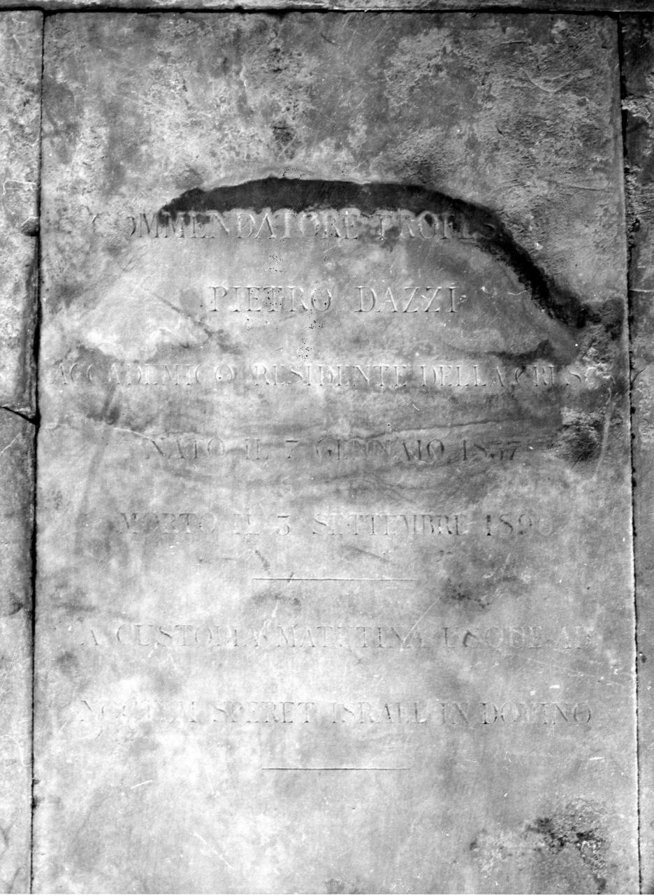 lapide tombale - manifattura fiorentina (sec. XIX)