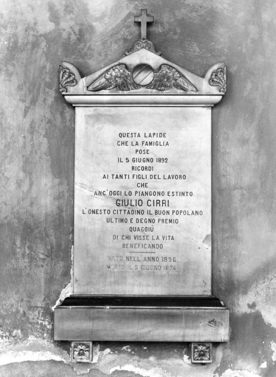 monumento funebre - manifattura fiorentina (sec. XIX)