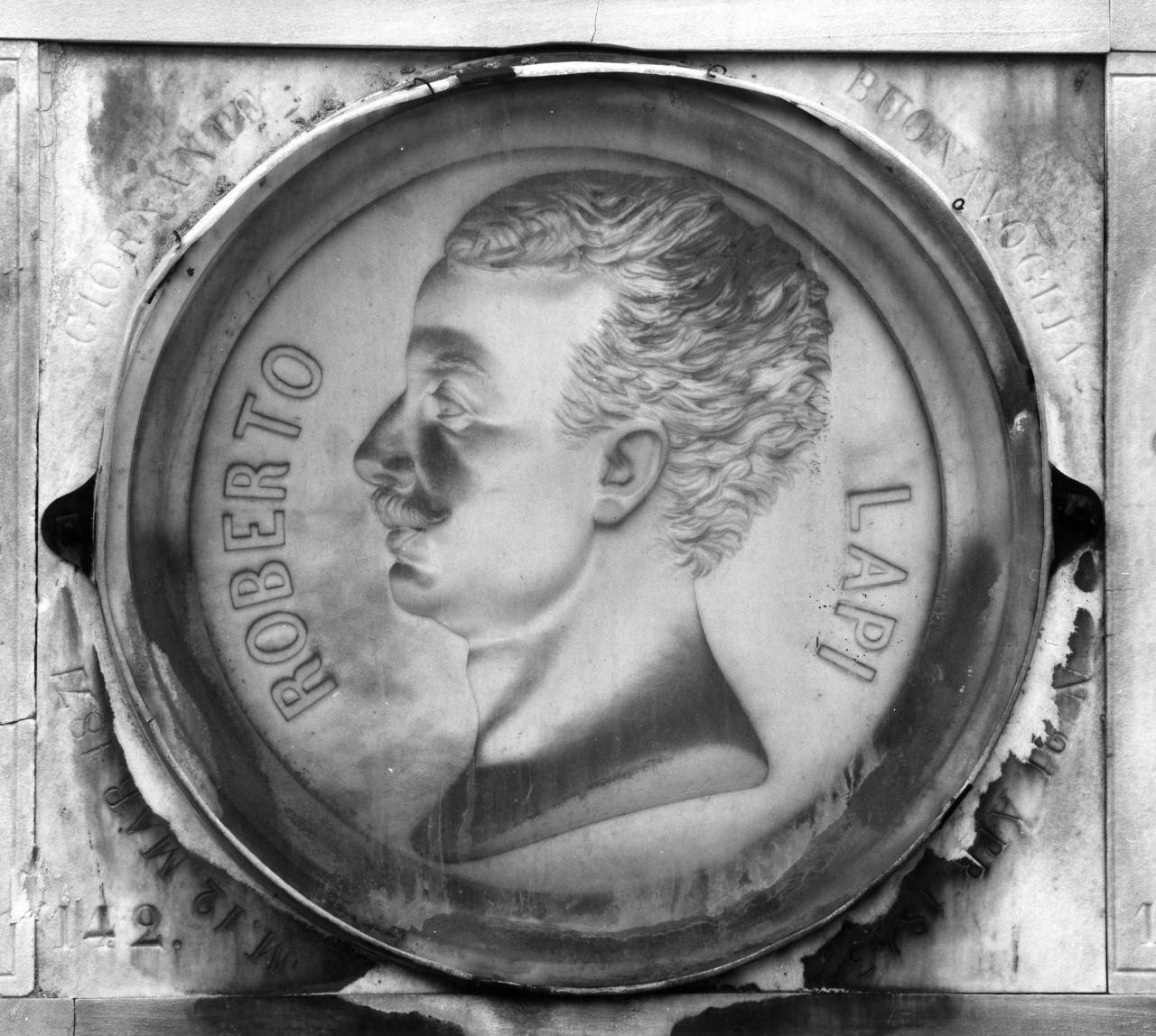 ritratto di Roberto Lapi (monumento funebre) di Mattolini A (sec. XIX)