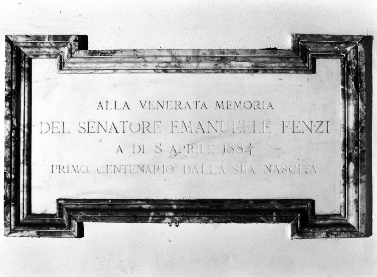 lapide commemorativa - produzione fiorentina (sec. XIX)