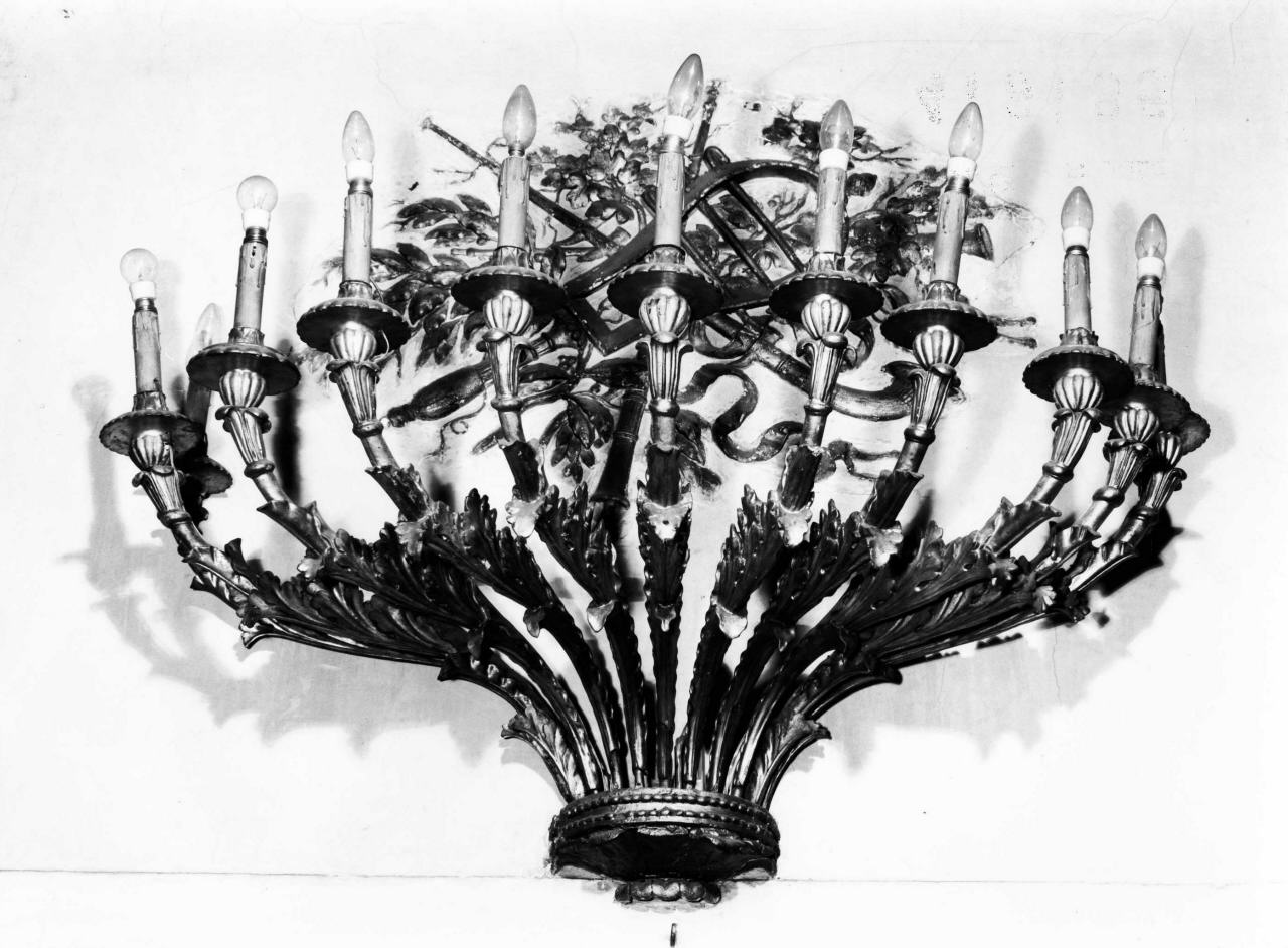 lampadario - a bracci, serie di Martelli Giuseppe (sec. XIX)