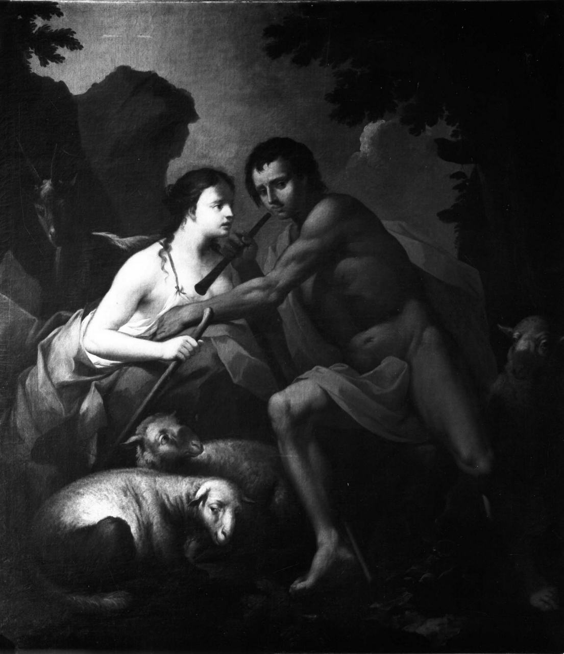 scena pastorale (dipinto) - ambito fiorentino (fine/inizio secc. XVII/ XVIII)