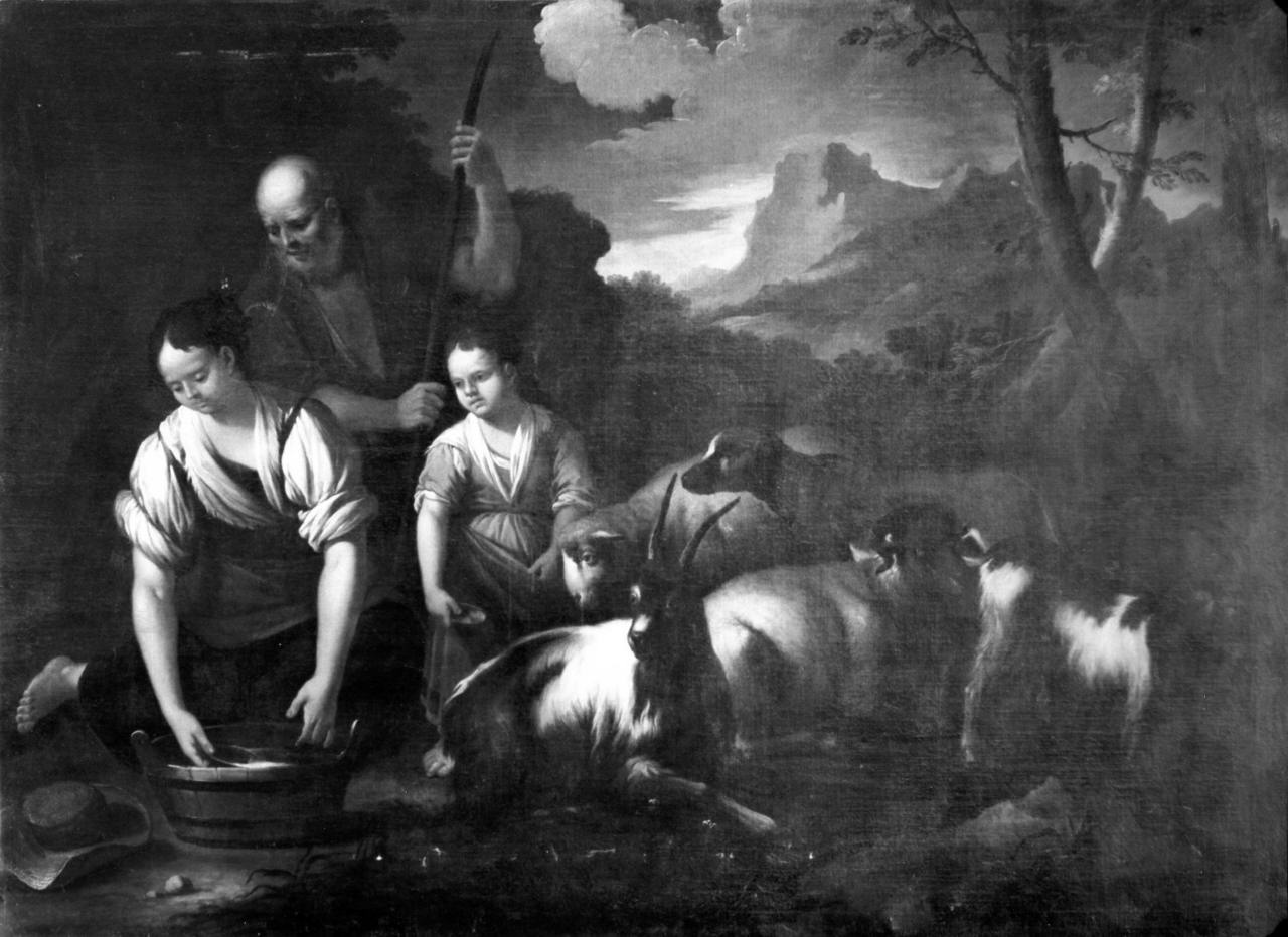 scena pastorale (dipinto) - ambito fiorentino (fine/inizio secc. XVII/ XVIII)