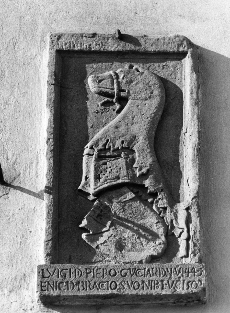 stemma gentilizio della famiglia Guicciardini (rilievo) - bottega toscana (sec. XV)