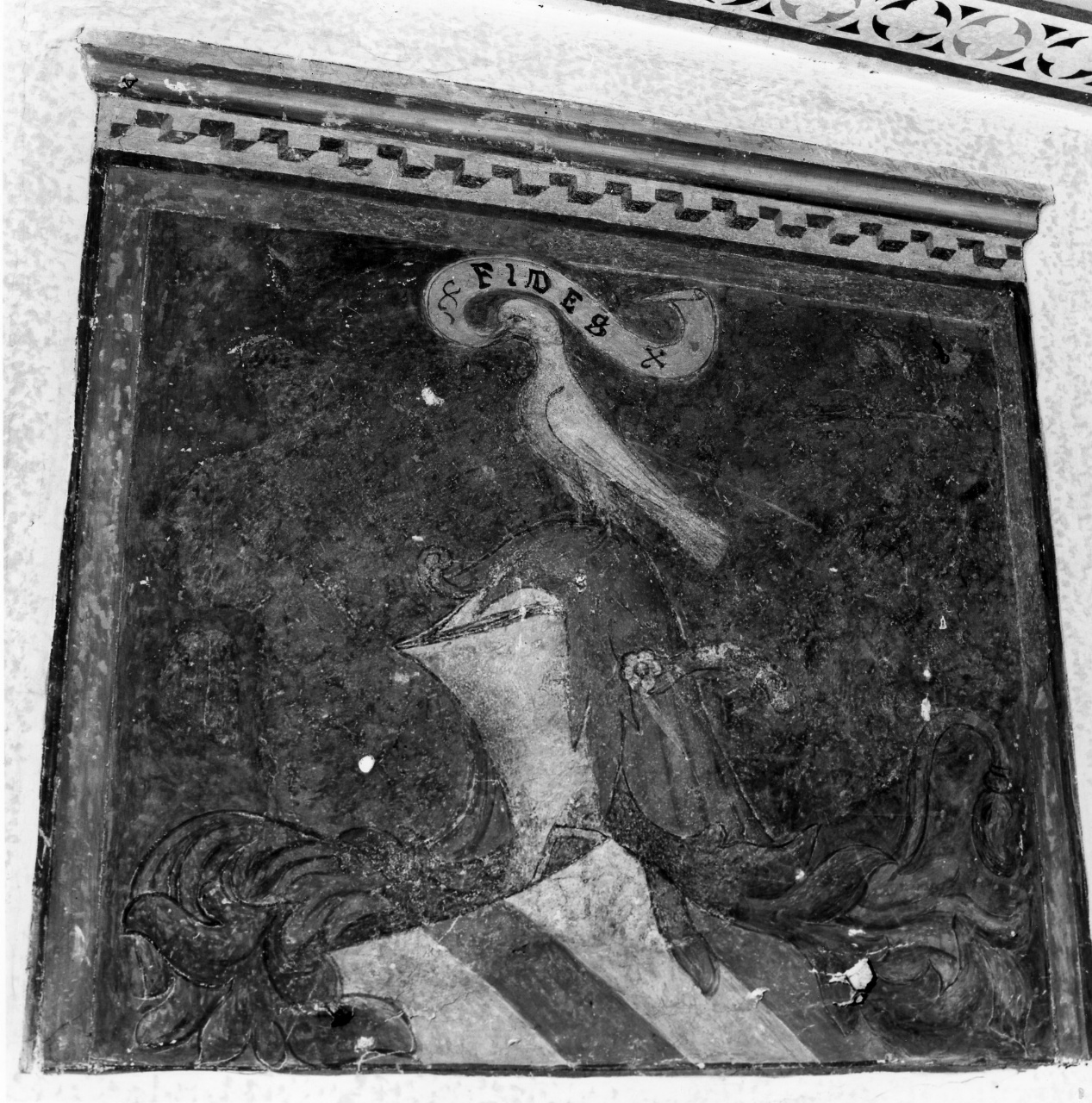 stemma gentilizio della famiglia Corsini (dipinto, frammento) - ambito toscano (sec. XV)