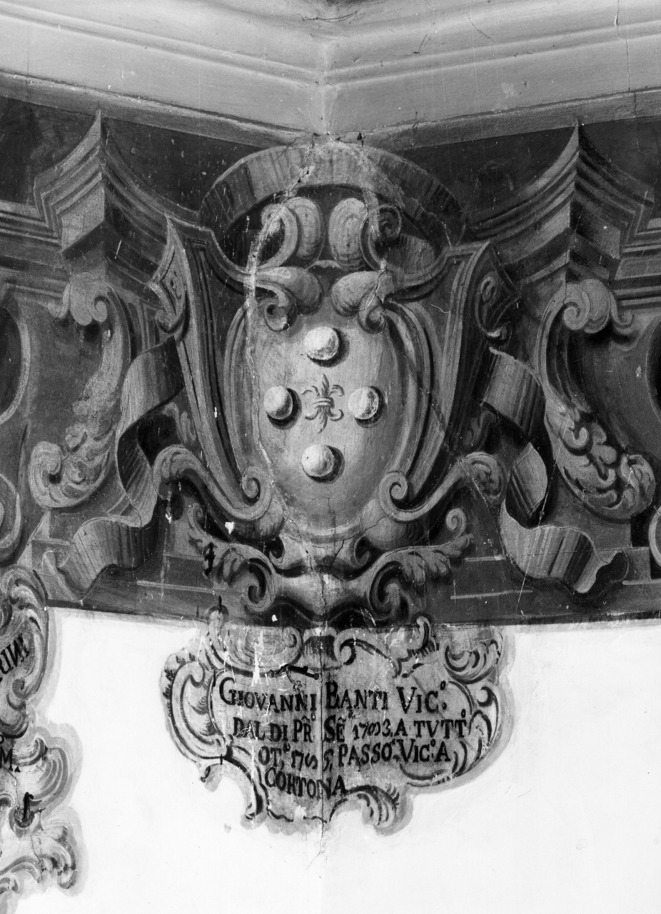 stemma gentilizio della famiglia Banti (dipinto) - ambito toscano (sec. XVIII)