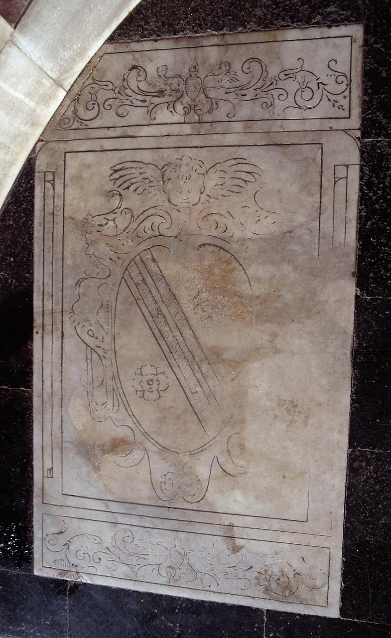 stemma gentilizio della famiglia Del Riccio (lastra) - produzione fiorentina (sec. XVI)