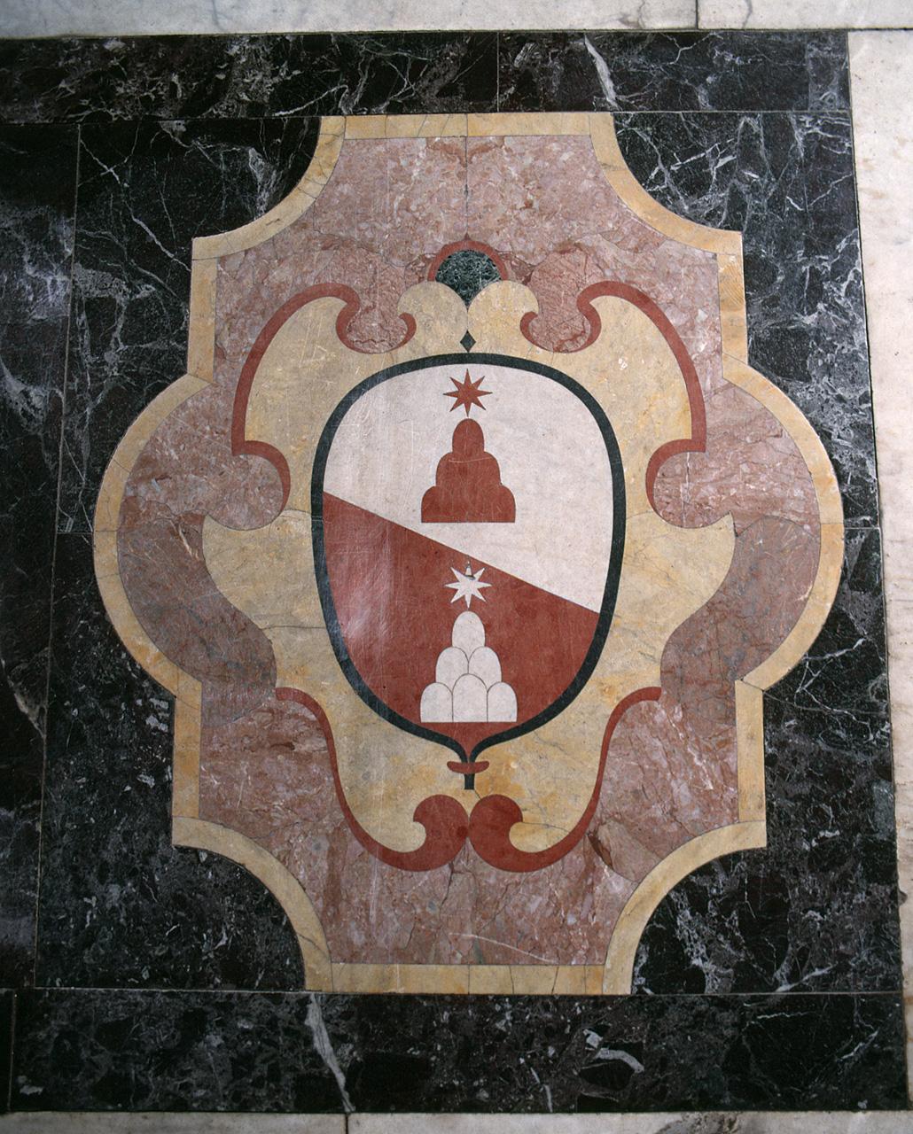 stemma gentilizio della famiglia Michelozzi (formella) di Cennini Giovanni Battista - produzione fiorentina (sec. XVIII)