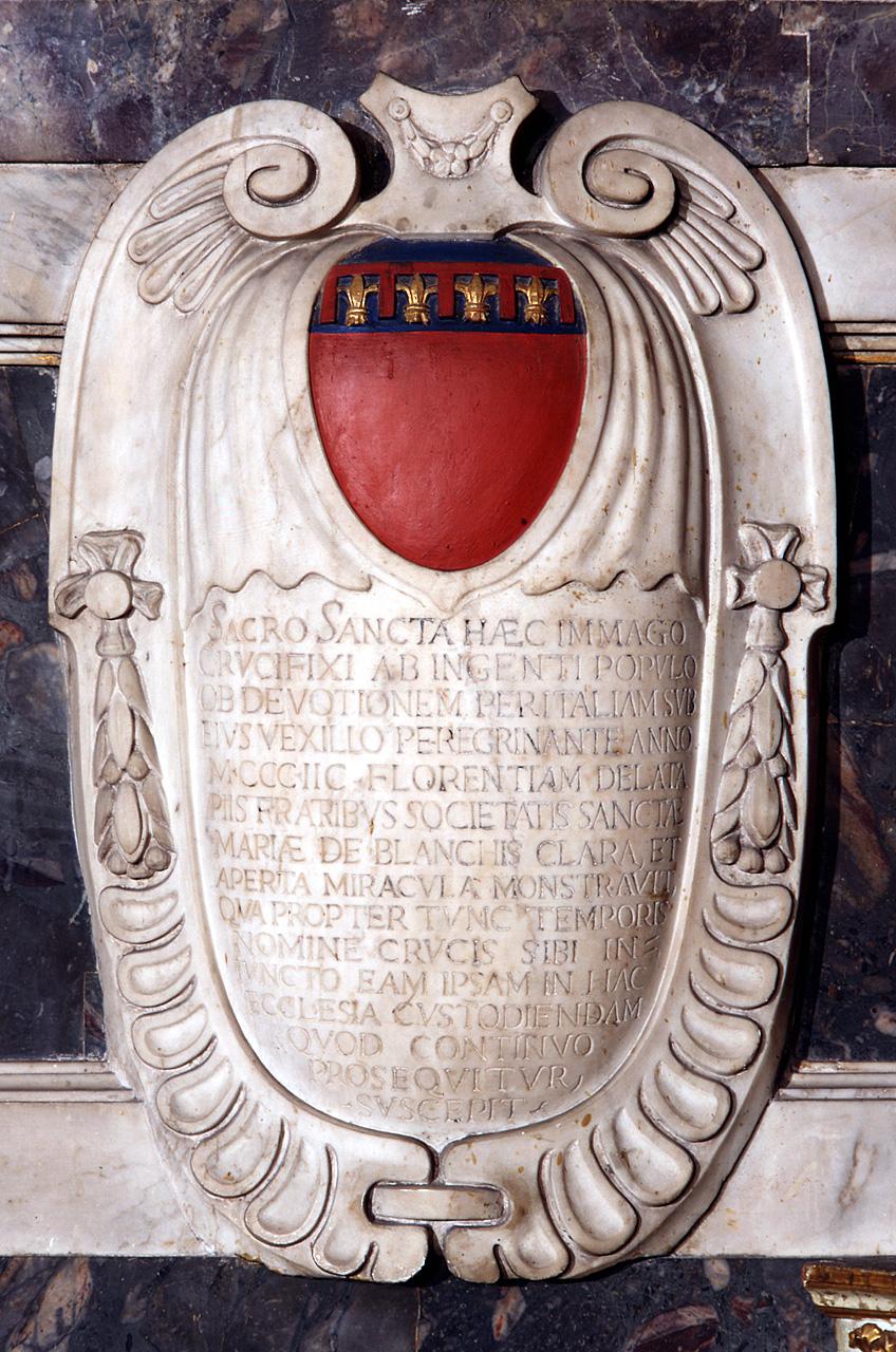 stemma gentilizio della famiglia de' Rossi (rilievo) di Buontalenti Bernardo (secc. XVI/ XVII)