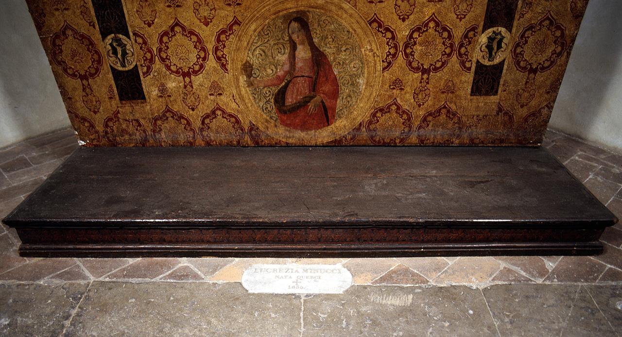 motivi decorativi geometrici (pedana) - produzione toscana (fine/inizio secc. XV/ XVI)