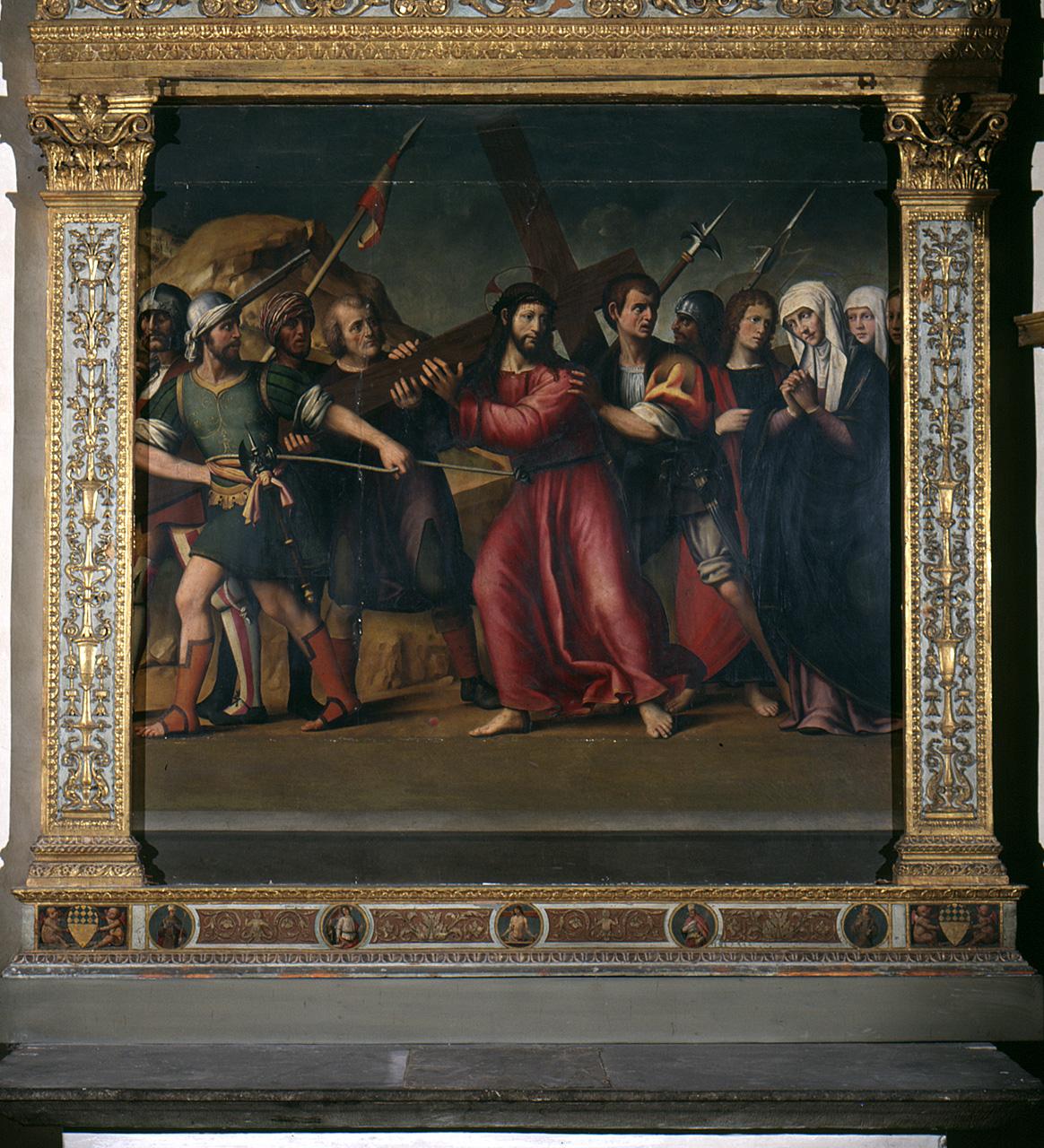 salita di Cristo al monte Calvario (dipinto) di Bigordi Ridolfo detto Ridolfo Ghirlandaio (bottega) (inizio sec. XVI)