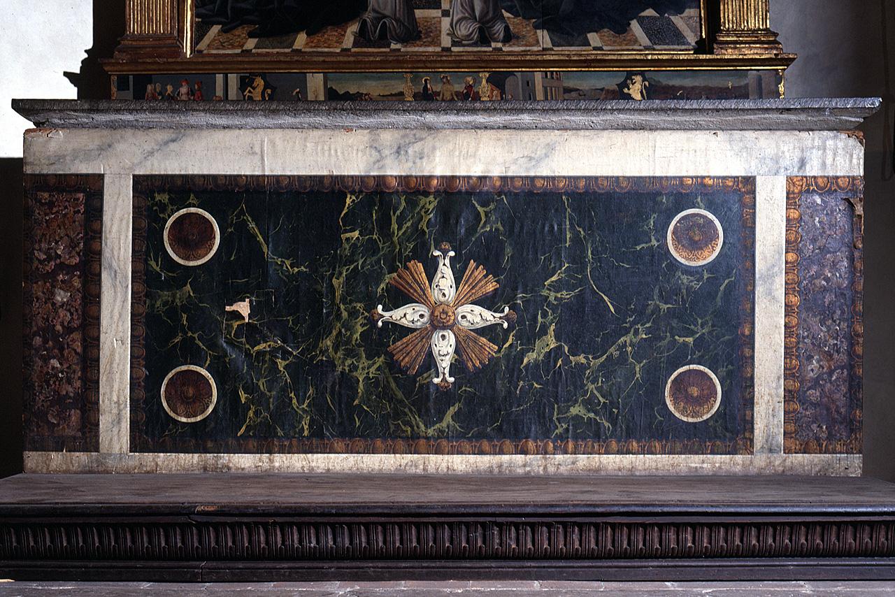 motivi decorativi a finti marmi (paliotto) - produzione fiorentina (ultimo quarto sec. XV)