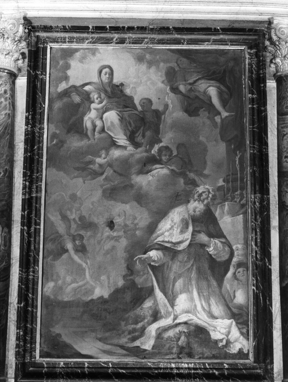 apparizione della Madonna a San Gregorio (dipinto) - ambito toscano (sec. XVIII)