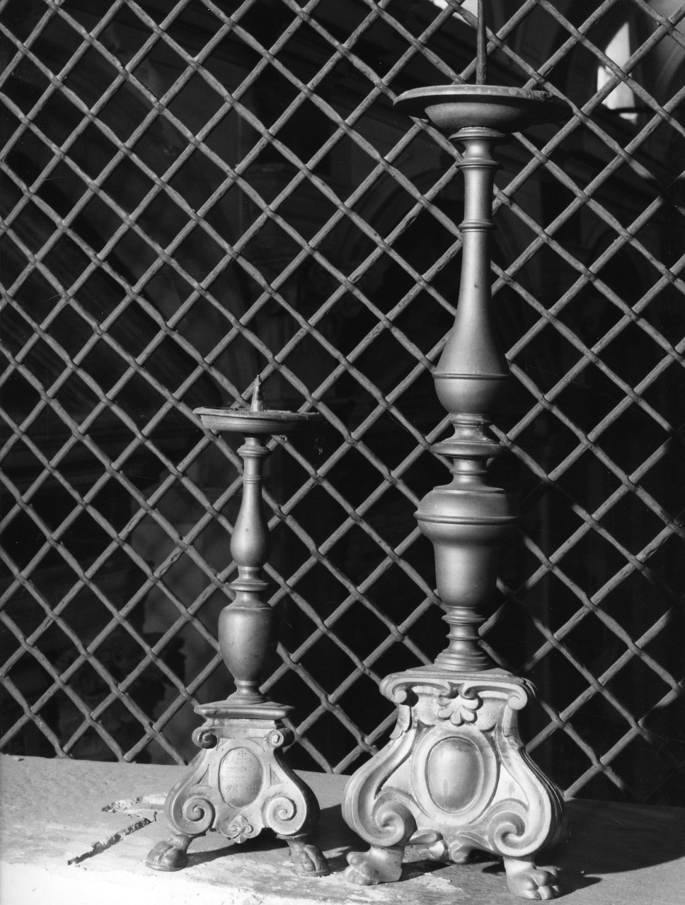 candeliere, serie - bottega toscana (fine sec. XVII)