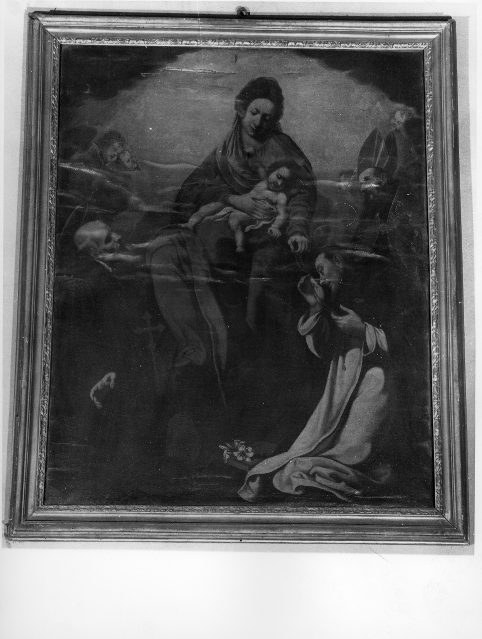 Madonna del Rosario con san Domenico e santi (dipinto) - ambito toscano (prima metà sec. XVII)