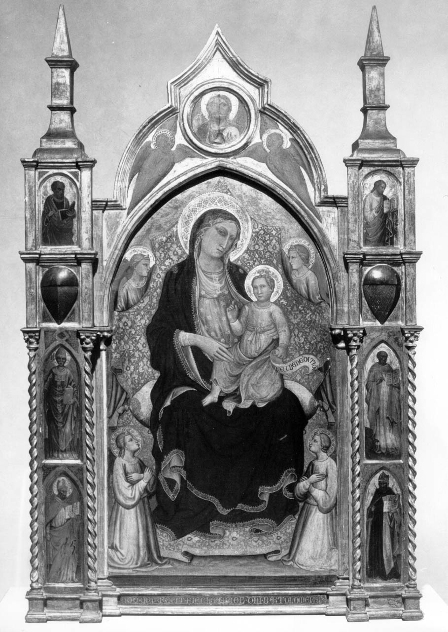 Madonna con Bambino, angeli e santi (dipinto) di Mariotto di Nardo (sec. XV)