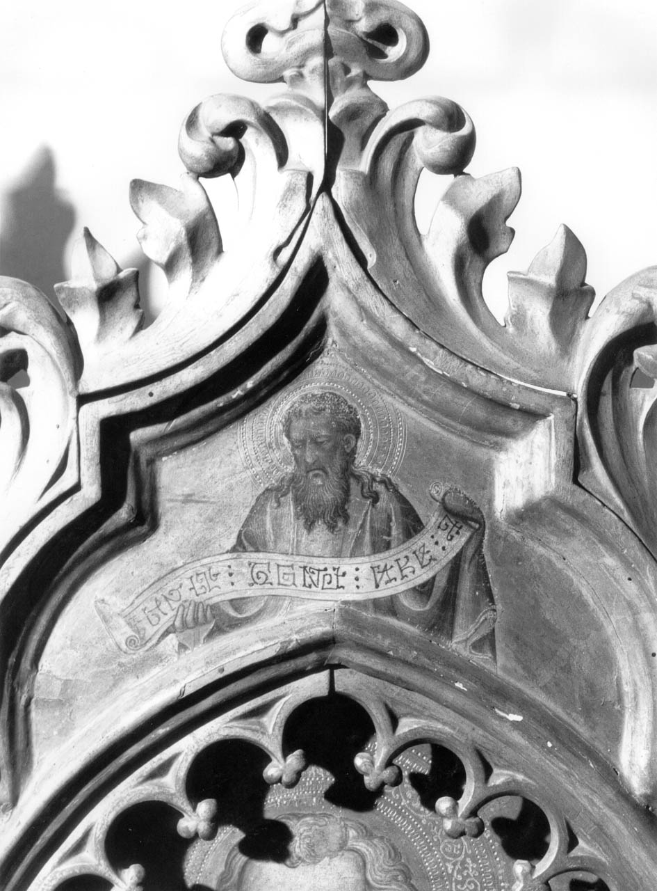 Annunciazione con donatore, San Nicola di Bari, San Giuliano, profeti (polittico) di Mariotto di Nardo, Franchi Rossello di Jacopo (sec. XV)