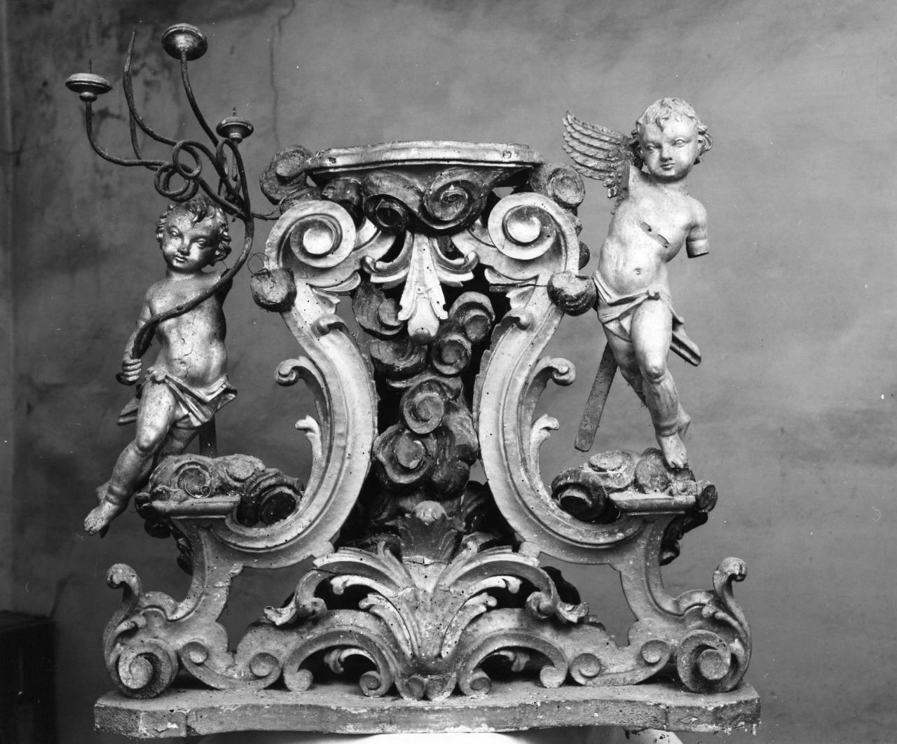 tronetto per esposizione eucaristica, frammento - bottega toscana (metà sec. XVIII)