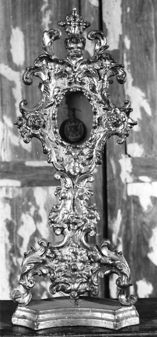 reliquiario - a ostensorio, serie - bottega toscana (prima metà sec. XVIII)