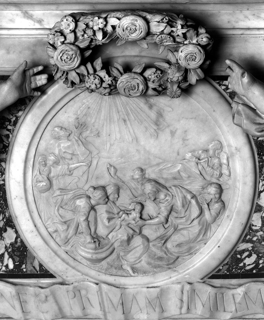 nascita di Maria Vergine (rilievo) - bottega toscana (sec. XIX)