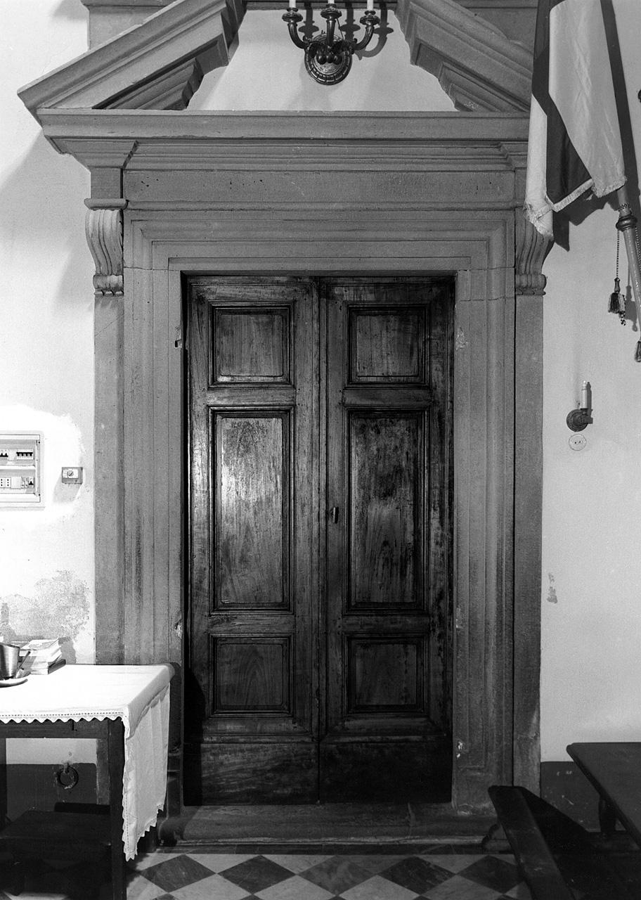 mostra di porta, serie - bottega toscana (metà sec. XVIII)