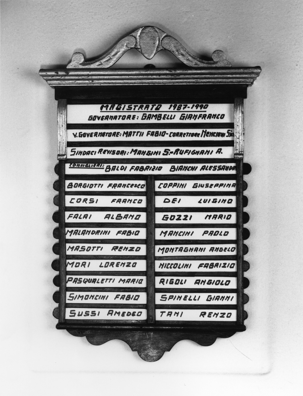 tabella di confraternita, serie - bottega toscana (prima metà sec. XX)