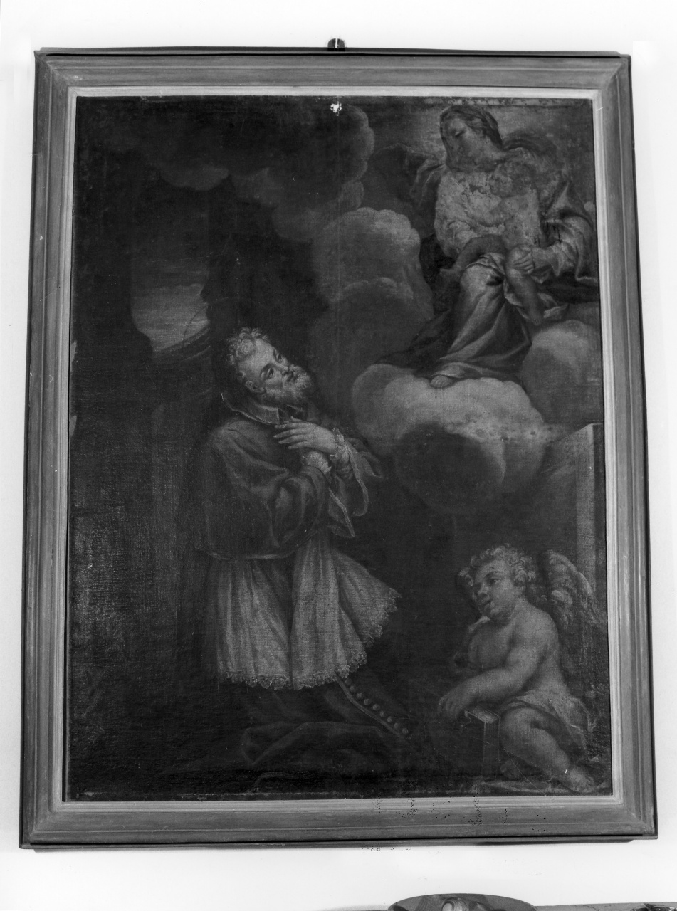 Madonna con Bambino e Santo (dipinto) - ambito fiorentino (seconda metà sec. XVII)