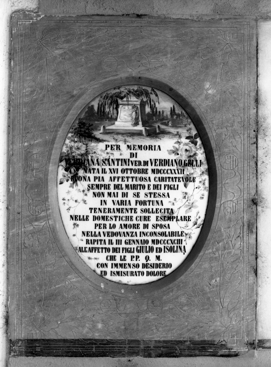 lapide tombale - manifattura toscana (sec. XIX)