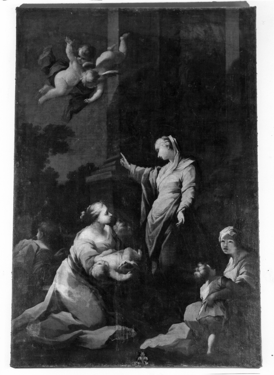 Santa Verdiana guarisce un fanciullo (dipinto) di Sagrestani Giovanni Camillo (attribuito) (sec. XVIII)