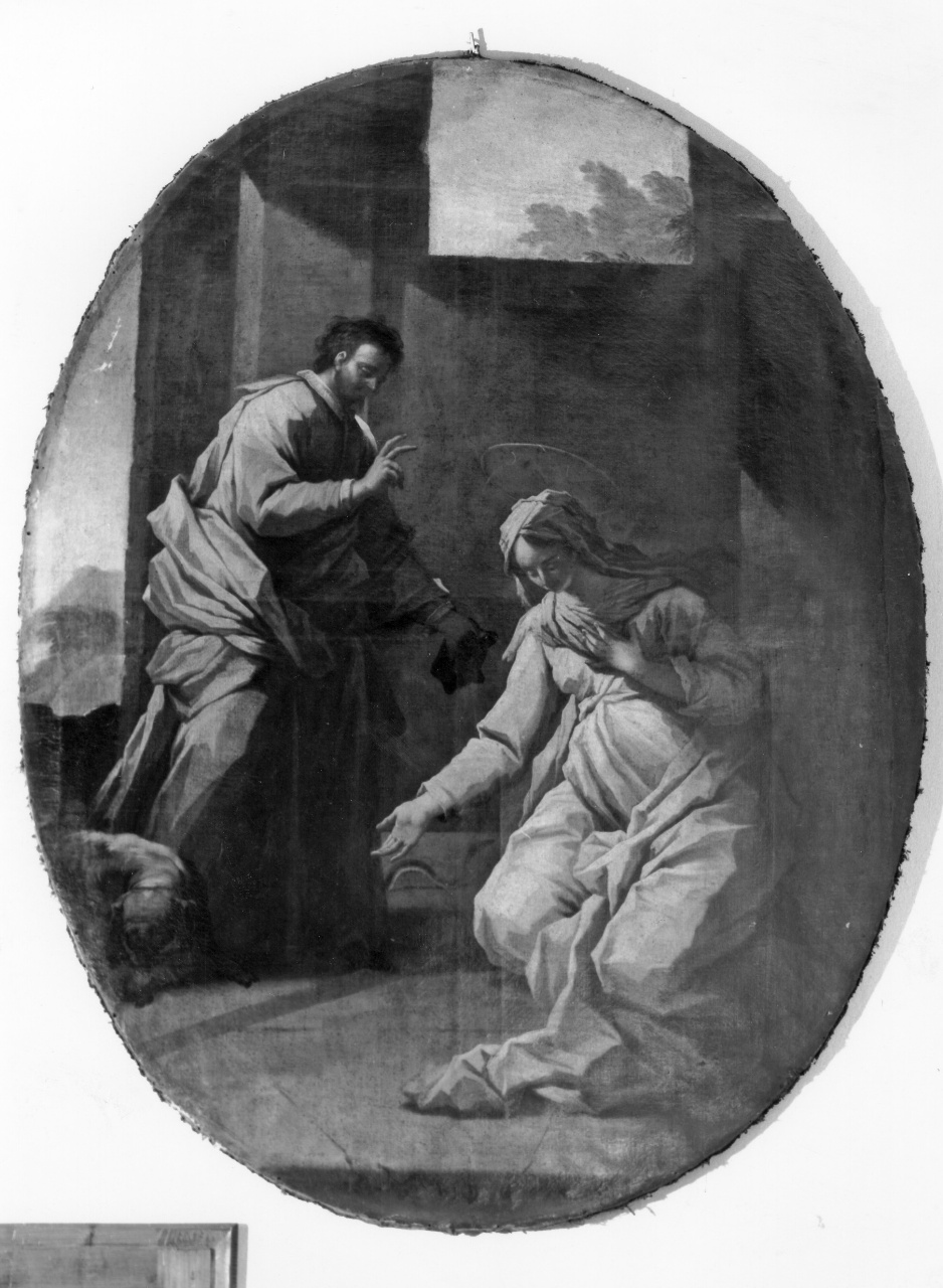 Santa Verdiana visitata da un vescovo (dipinto) di Sagrestani Giovanni Camillo (attribuito) (sec. XVIII)