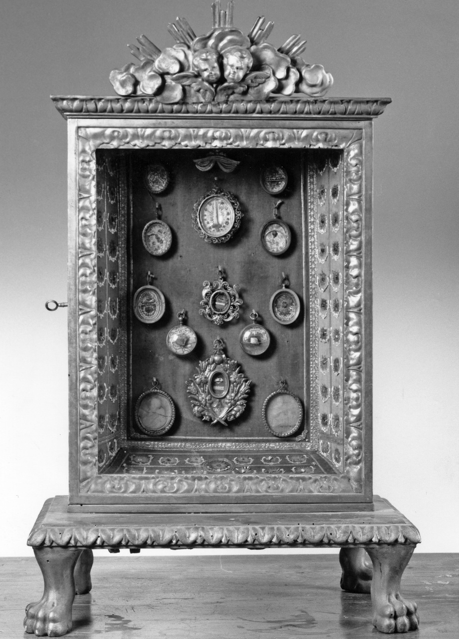reliquiario - a tabella - produzione toscana (prima metà sec. XVIII)