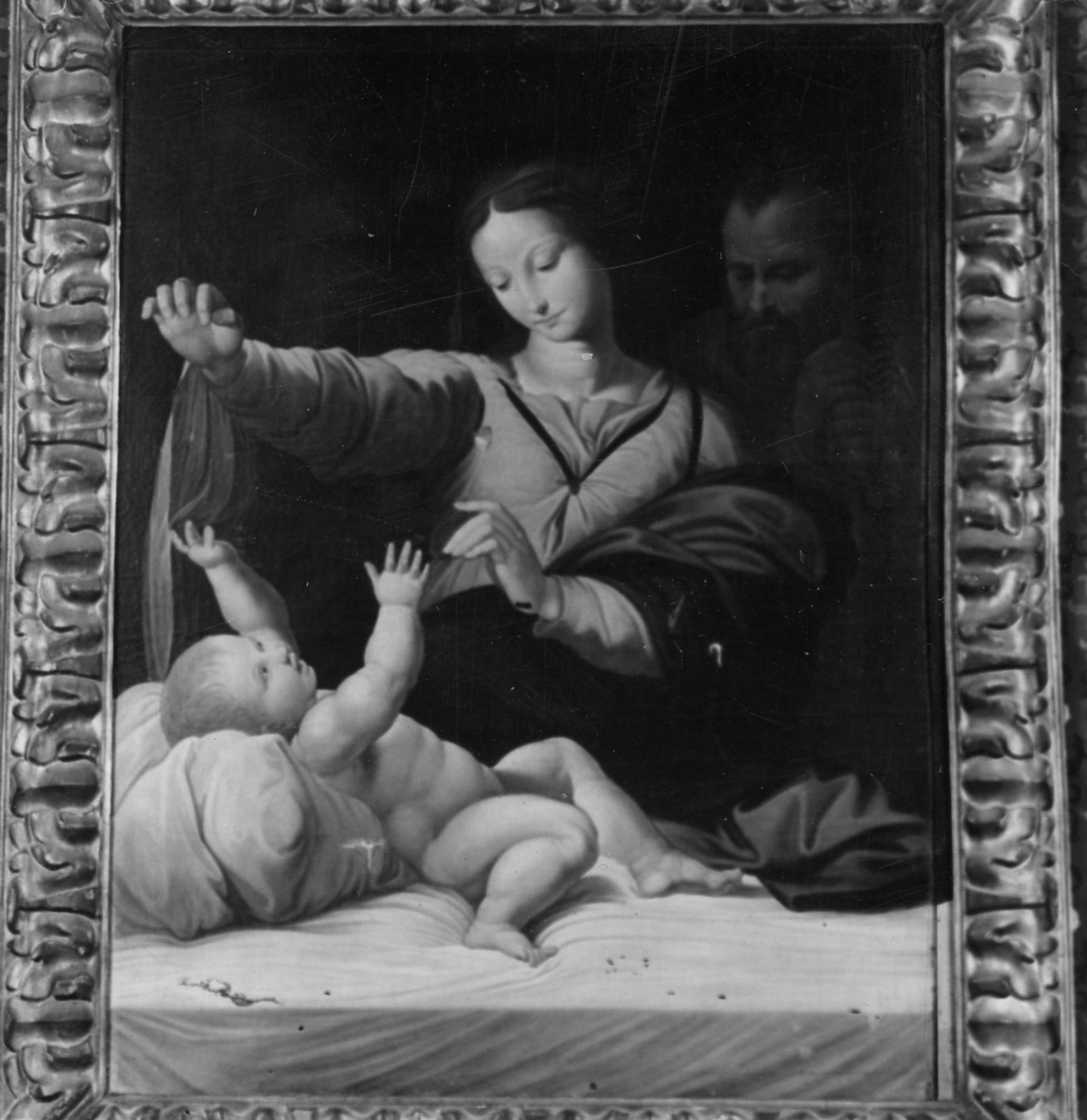 Sacra Famiglia (dipinto) di Allegri Antonio (sec. XIX)