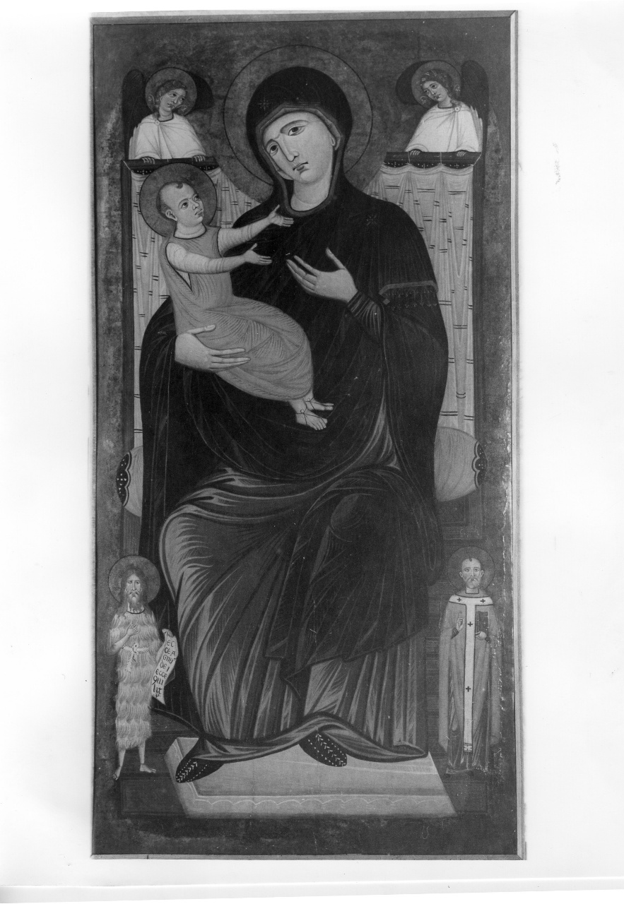 Madonna in trono con Bambino e Santi (dipinto) di Maestro della Maddalena (secc. XIII/ XIV)