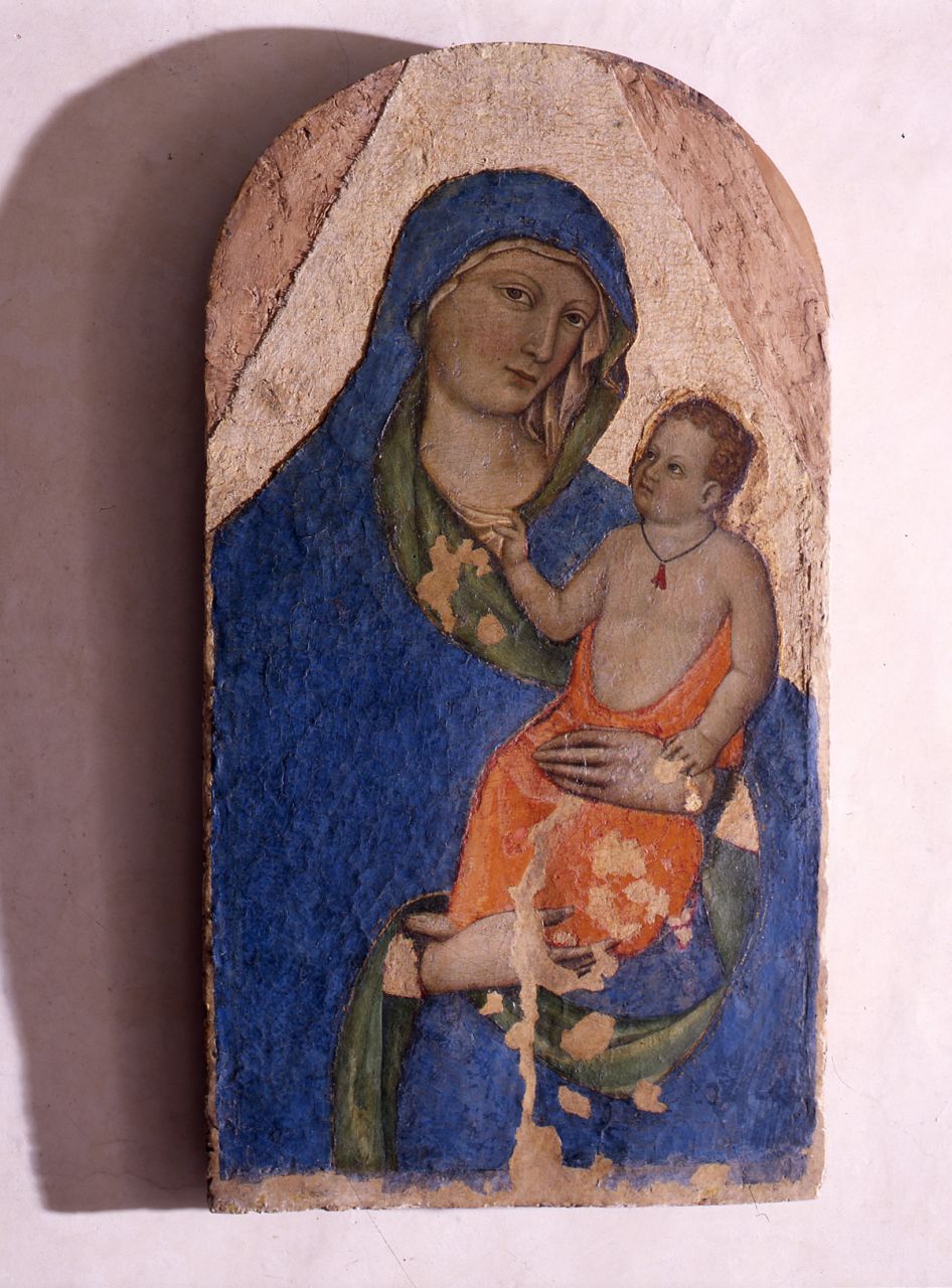 Madonna con Bambino (dipinto) di Landini Jacopo detto Jacopo del Casentino (attribuito) (sec. XIV)