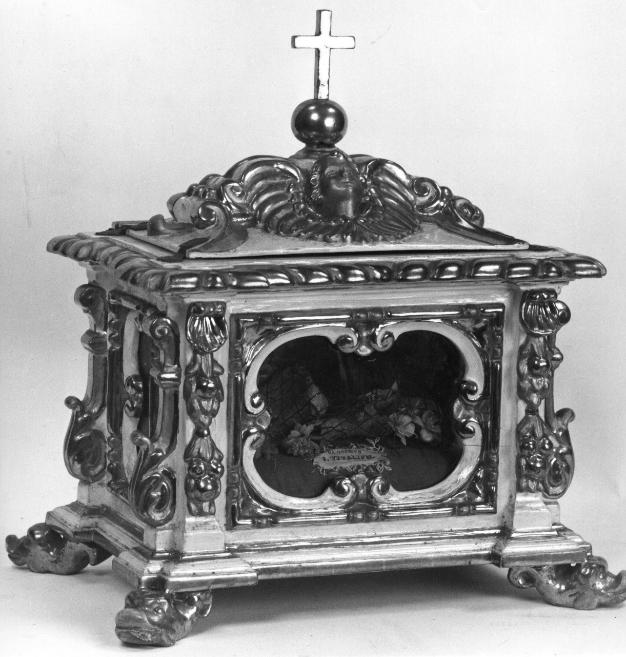 reliquiario a teca - a cassetta - bottega toscana (inizio sec. XVIII)