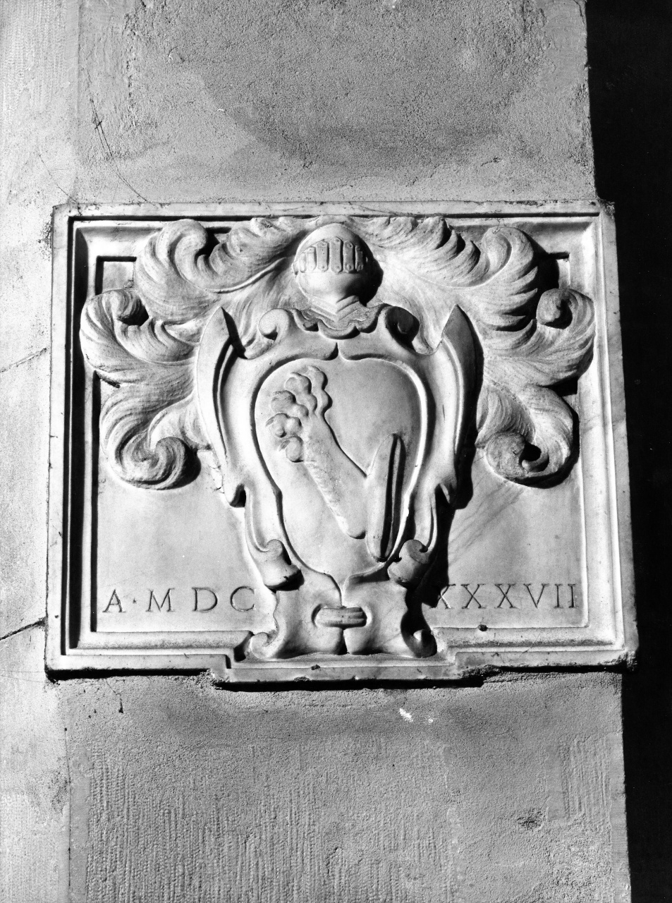 stemma della famiglia Bartolini (rilievo) - bottega toscana (sec. XVII)