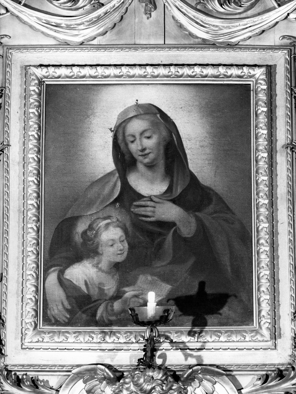 Sant'Anna insegna a leggere a Maria Vergine (dipinto) - ambito toscano (fine sec. XVIII)