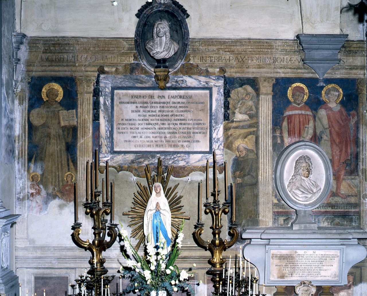 annuncio dei pastori e santi (decorazione pittorica, insieme) di Maestro di Signa (sec. XV)