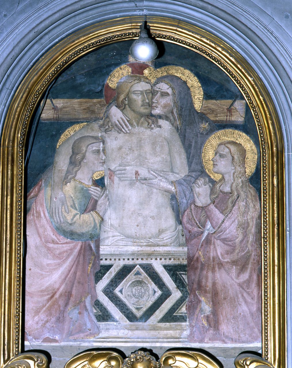 Cristo in pietà (dipinto) di Gerini Niccolò di Pietro (cerchia) (inizio sec. XV)