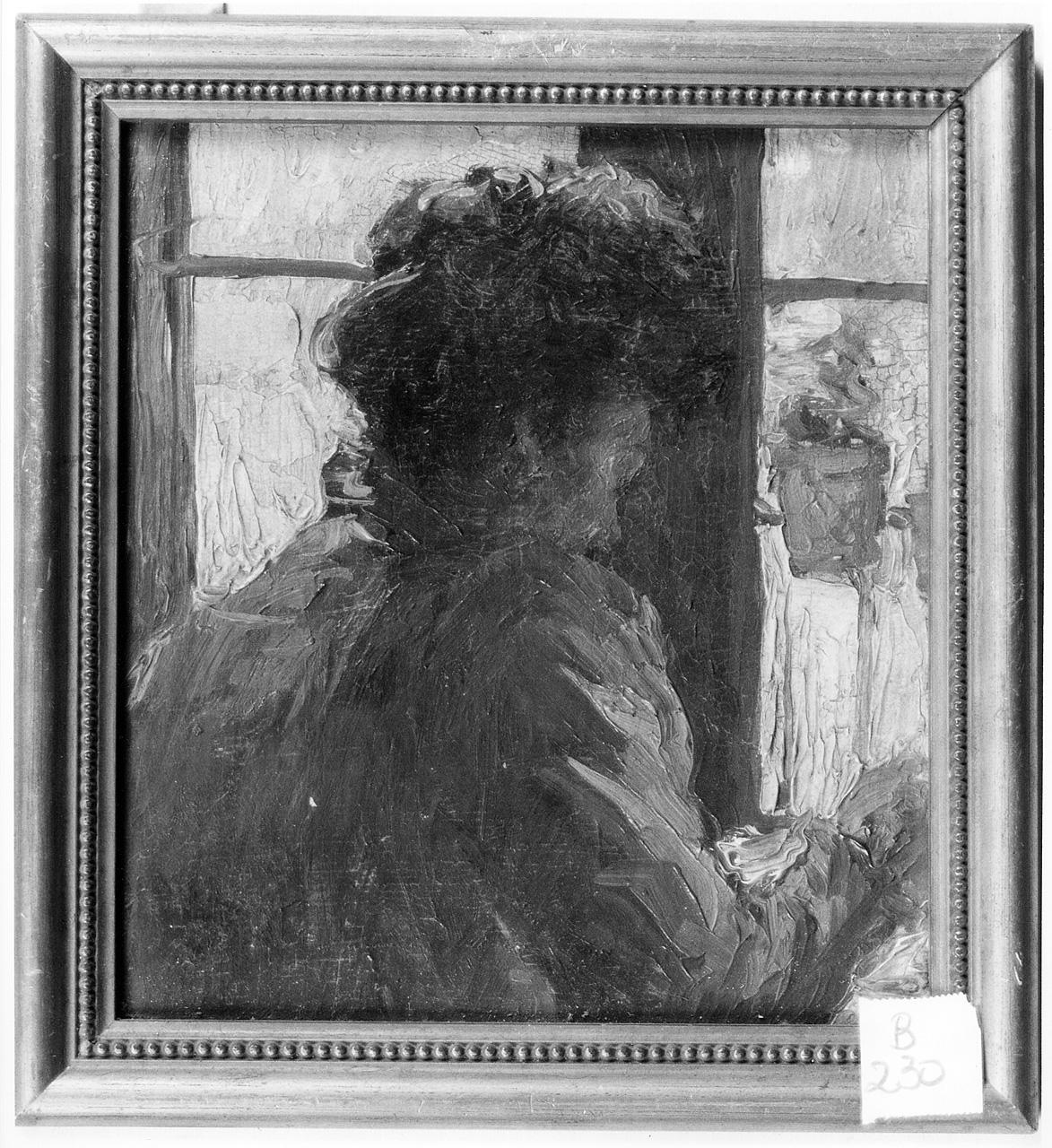 figura femminile con libro (dipinto) - ambito italiano (sec. XX)