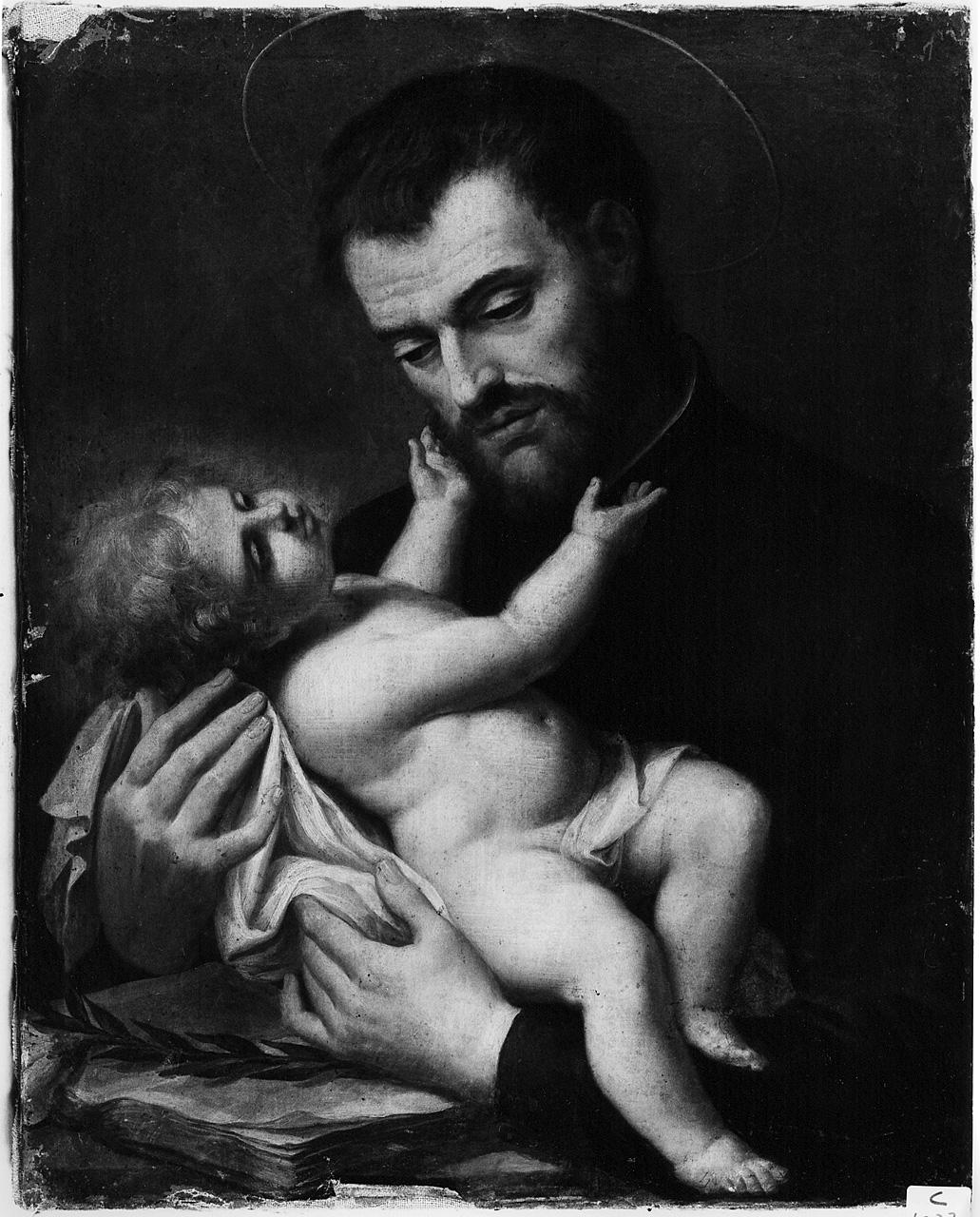 adorazione di Gesù Bambino (dipinto) - ambito romano (seconda metà sec. XVIII)