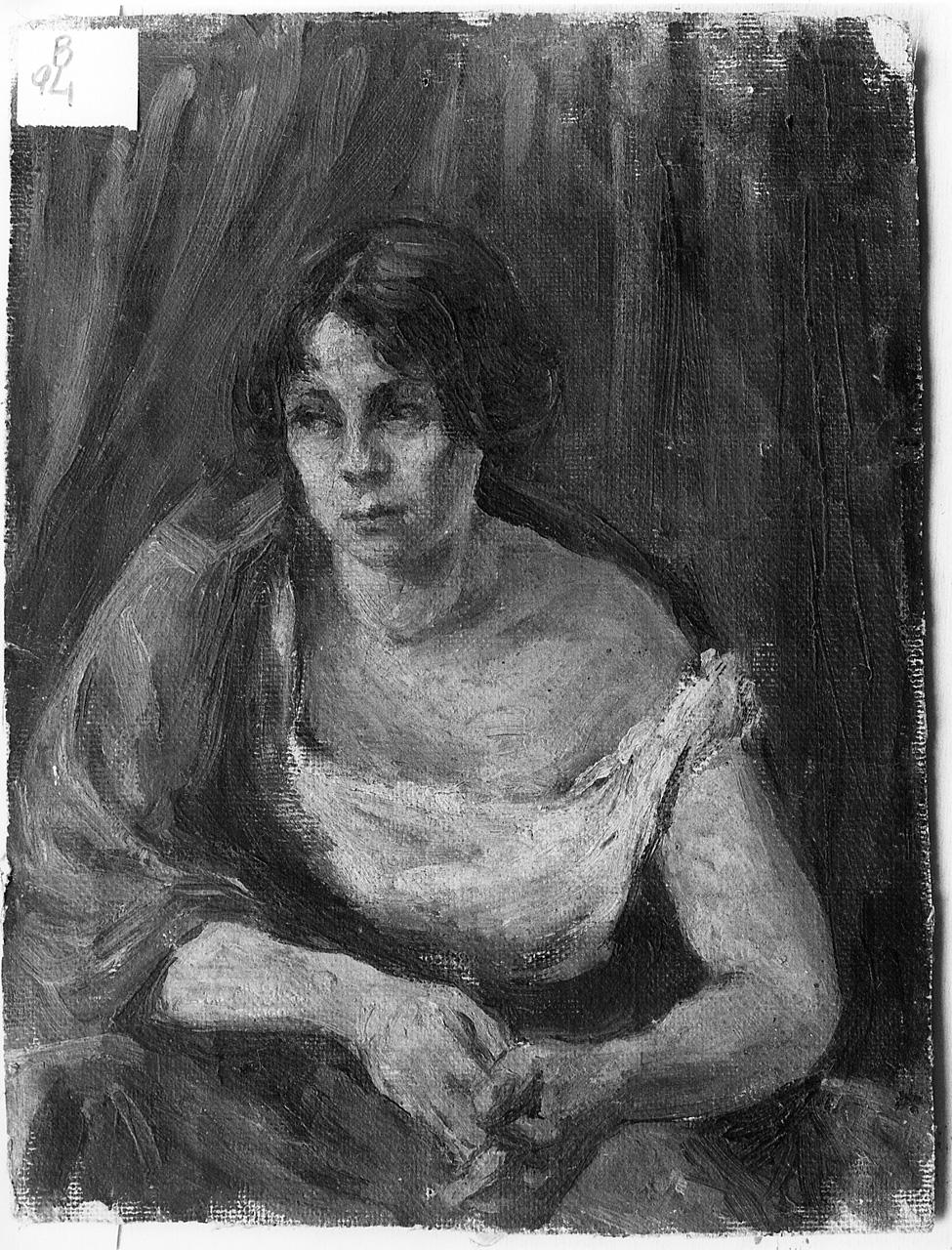 ritratto di donna (dipinto) - ambito romano (fine/inizio secc. XIX/ XX)